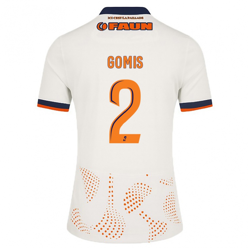 נשים כדורגל Kabissan Gomis #2 לבן כתום הרחק ג'רזי 2025/26