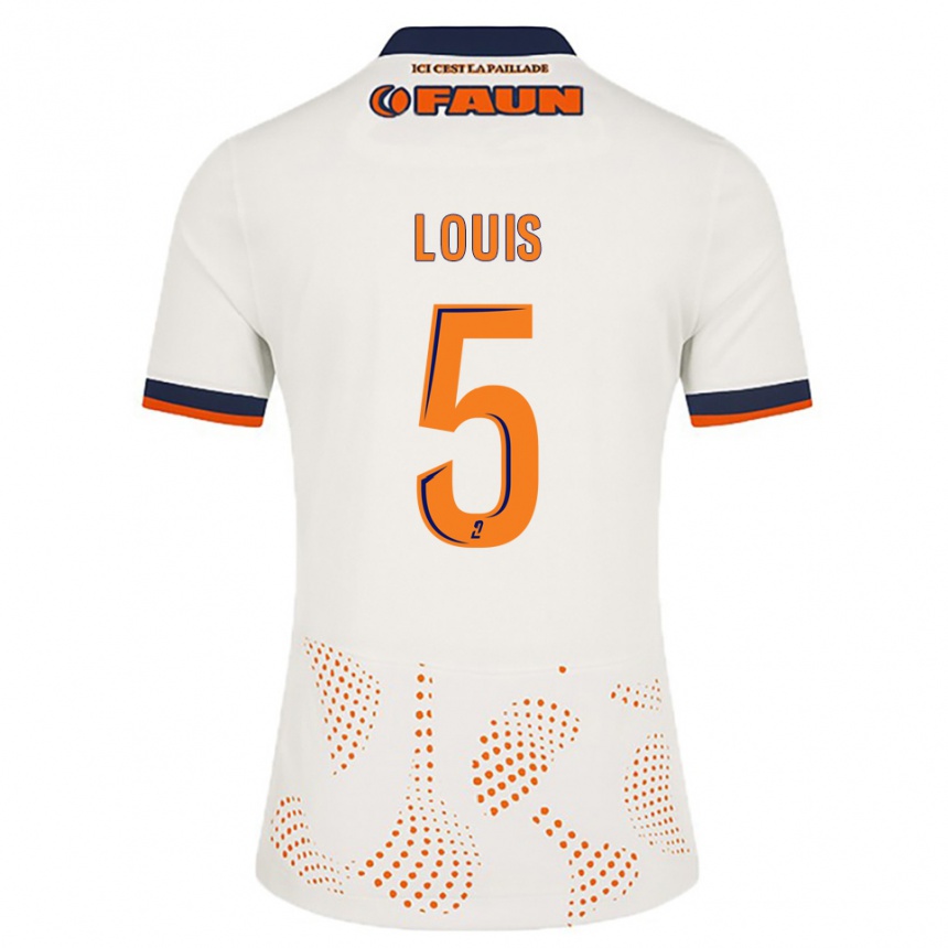 נשים כדורגל Kethna Louis #5 לבן כתום הרחק ג'רזי 2025/26