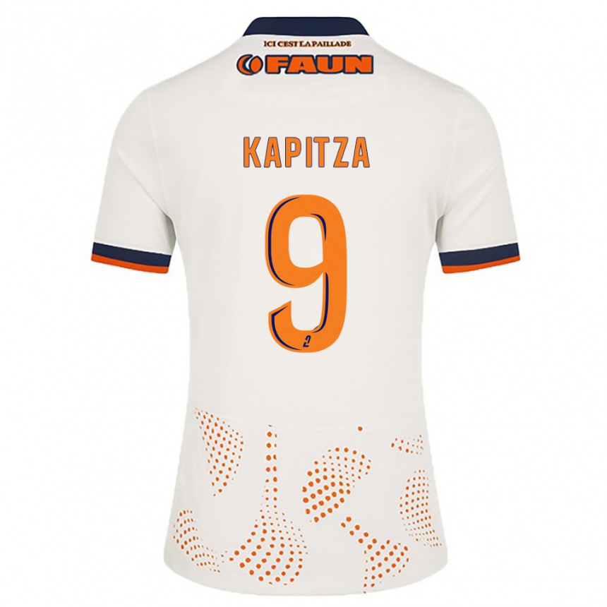 נשים כדורגל Matisse Kapitza #9 לבן כתום הרחק ג'רזי 2025/26