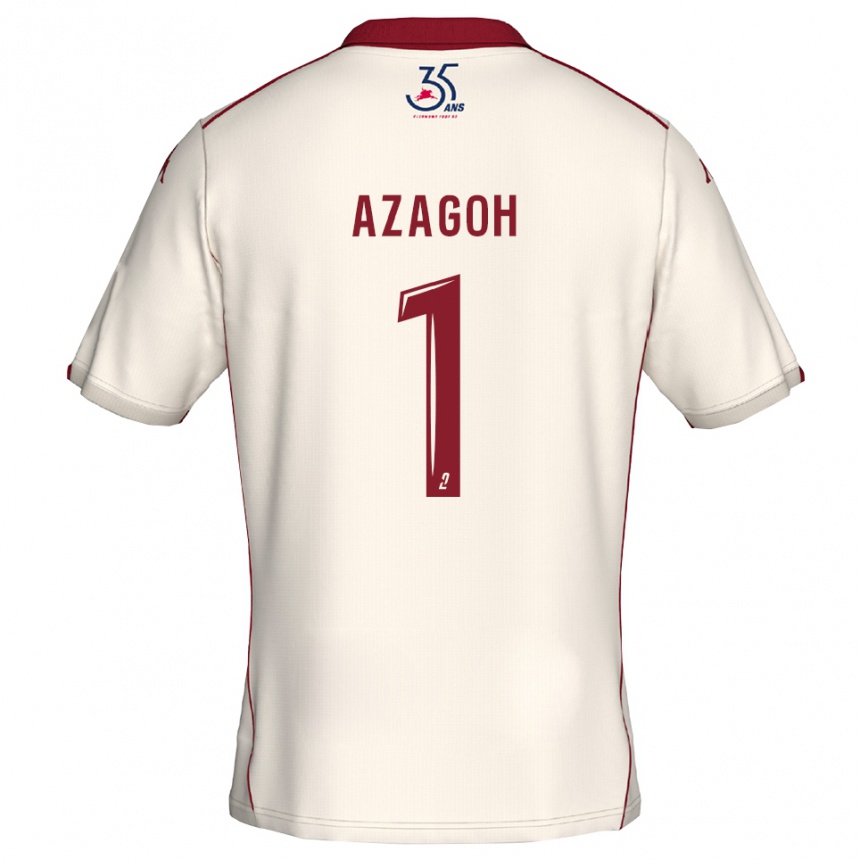 נשים כדורגל יאניס אזגו #1 לבן בורדו הרחק ג'רזי 2025/26