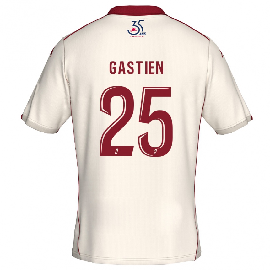 נשים כדורגל יוהאן גסטיאן #25 לבן בורדו הרחק ג'רזי 2025/26