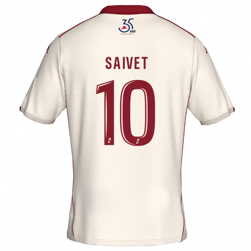 נשים כדורגל הנרי סייבט #10 לבן בורדו הרחק ג'רזי 2025/26 נשים כדורגל הנרי סייבט #10 לבן בורדו הרחק ג'רזי 2025/26