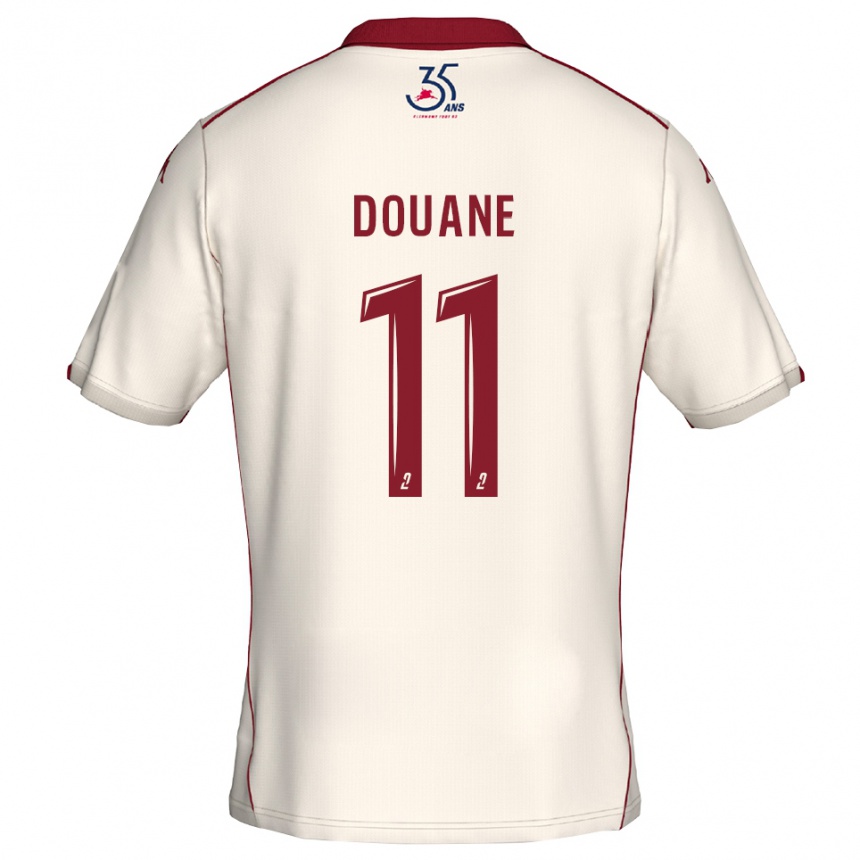 נשים כדורגל Maïdine Douane #11 לבן בורדו הרחק ג'רזי 2025/26