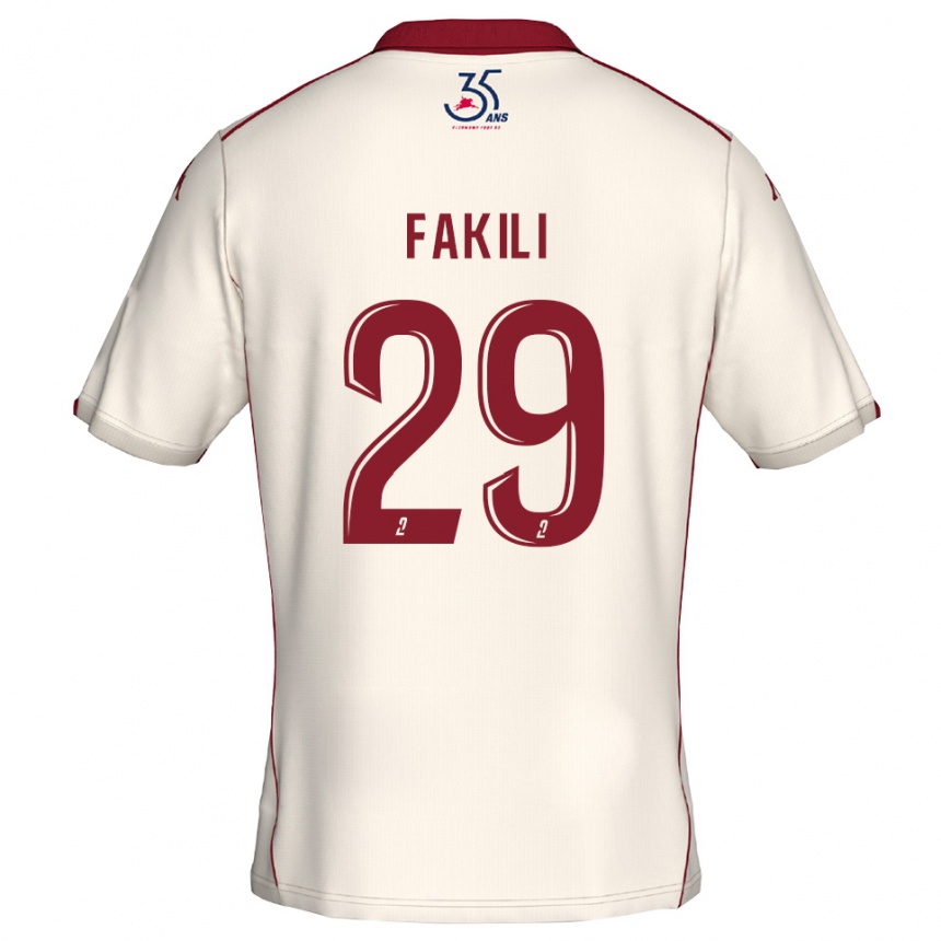 נשים כדורגל Ilhan Fakili #29 לבן בורדו הרחק ג'רזי 2025/26