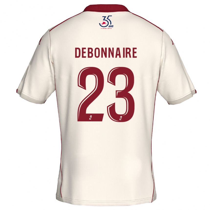 נשים כדורגל Jalane Debonnaire #23 לבן בורדו הרחק ג'רזי 2025/26