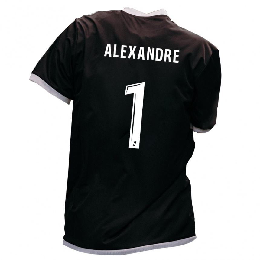 נשים כדורגל Lou Alexandre #1 שחור זהב הרחק ג'רזי 2025/26