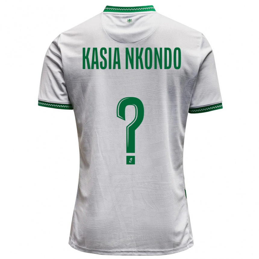 נשים כדורגל Nathan Kasia Nkondo #0 לבן ירוק הרחק ג'רזי 2025/26