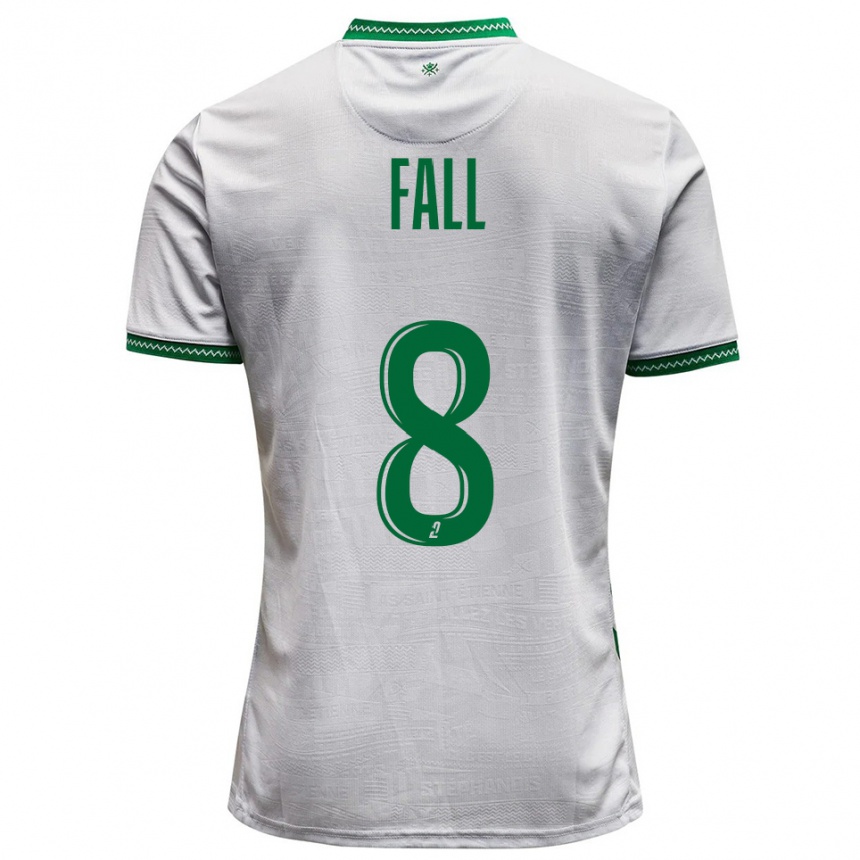 נשים כדורגל Cheikh Fall #8 לבן ירוק הרחק ג'רזי 2025/26