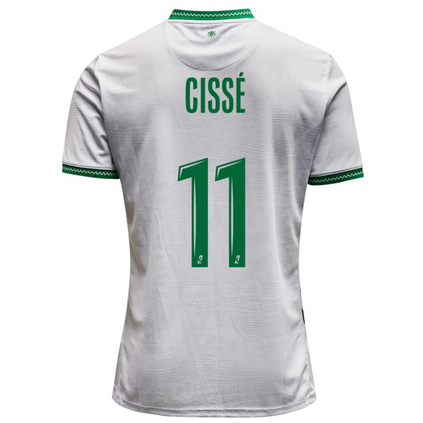 נשים כדורגל כרים סיסה #11 לבן ירוק הרחק ג'רזי 2025/26