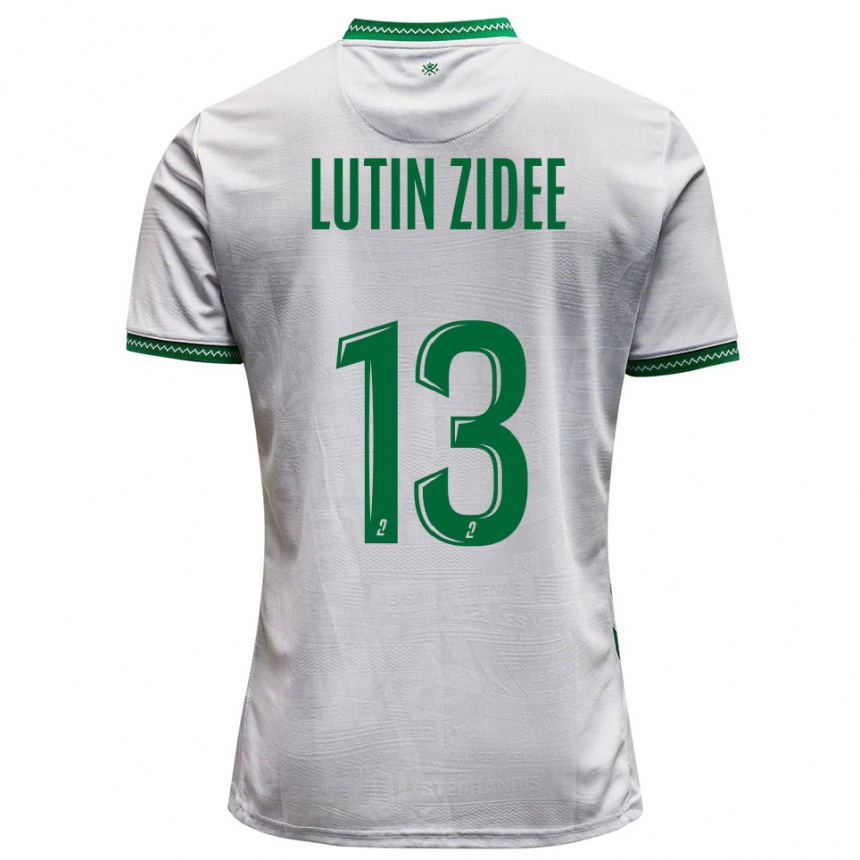 נשים כדורגל Medhy Lutin Zidee #13 לבן ירוק הרחק ג'רזי 2025/26