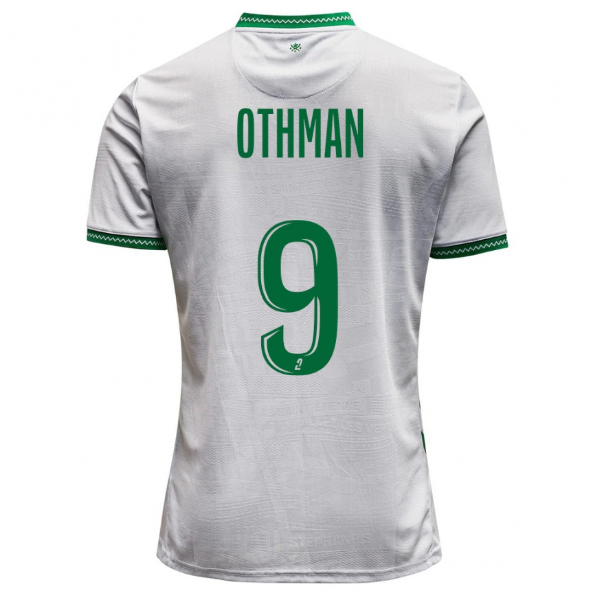 נשים כדורגל ג'יבריל עות'מאן #9 לבן ירוק הרחק ג'רזי 2025/26