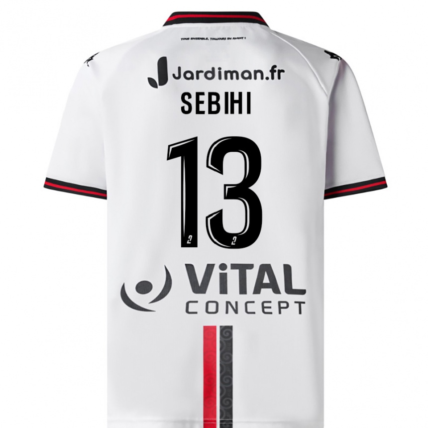נשים כדורגל Adel Sebihi #13 לבן אדום הרחק ג'רזי 2025/26