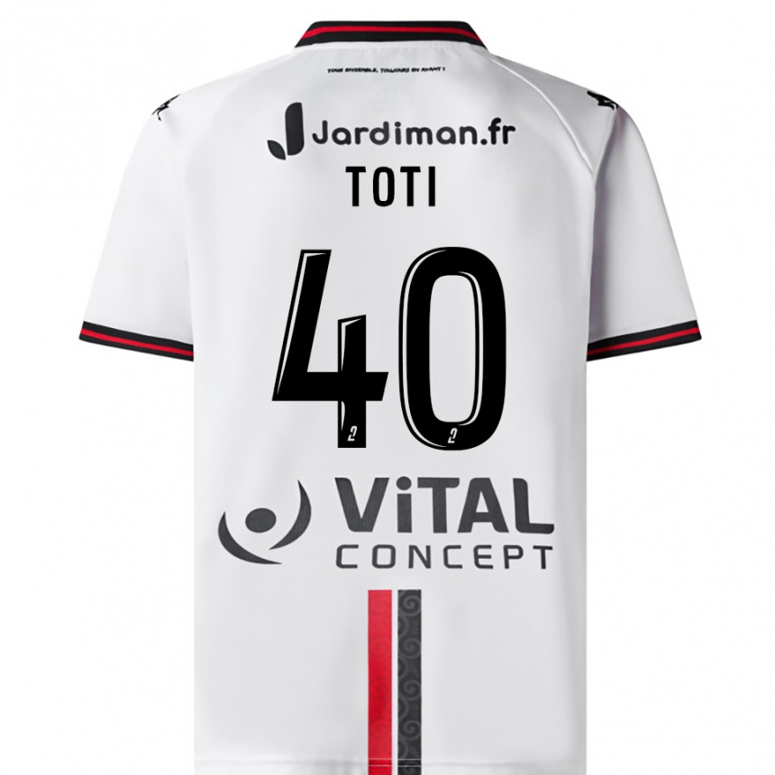 נשים כדורגל מאנון טוטי #40 לבן אדום הרחק ג'רזי 2025/26