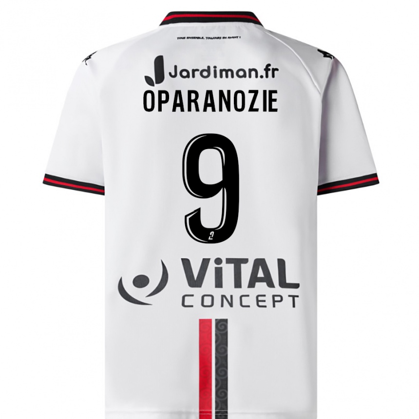 נשים כדורגל Desire Oparanozie #9 לבן אדום הרחק ג'רזי 2025/26