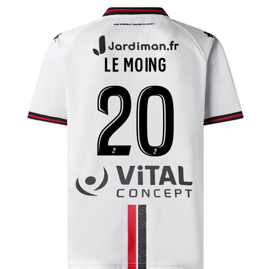 נשים כדורגל לאוני לה מואנג #20 לבן אדום הרחק ג'רזי 2025/26