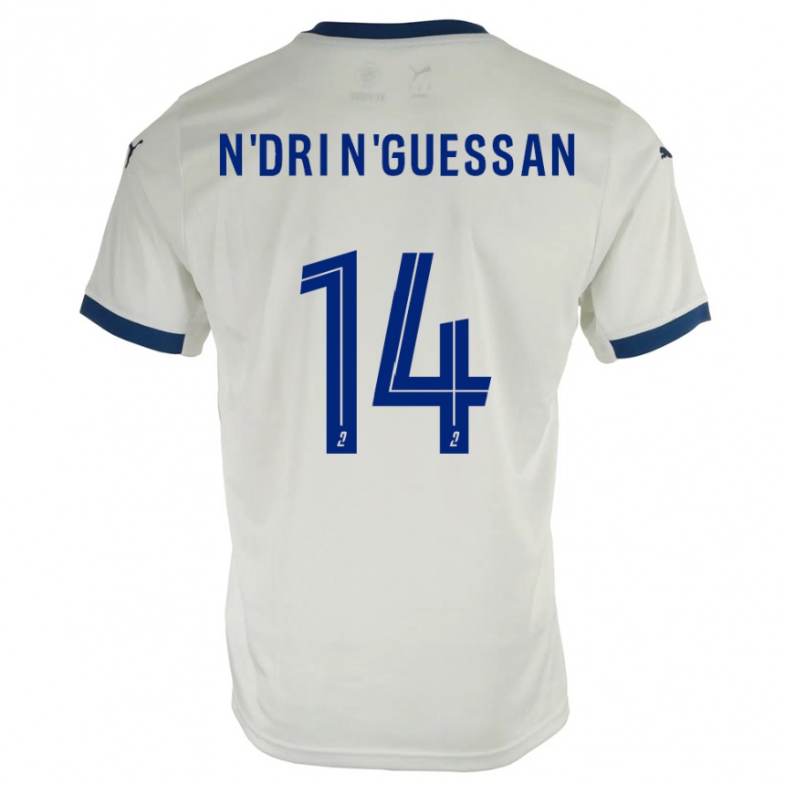 נשים כדורגל Landry N'dri N'guessan #14 לבן כחול הרחק ג'רזי 2025/26