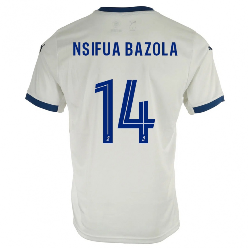 נשים כדורגל Preston Nsifua Bazola #14 לבן כחול הרחק ג'רזי 2025/26