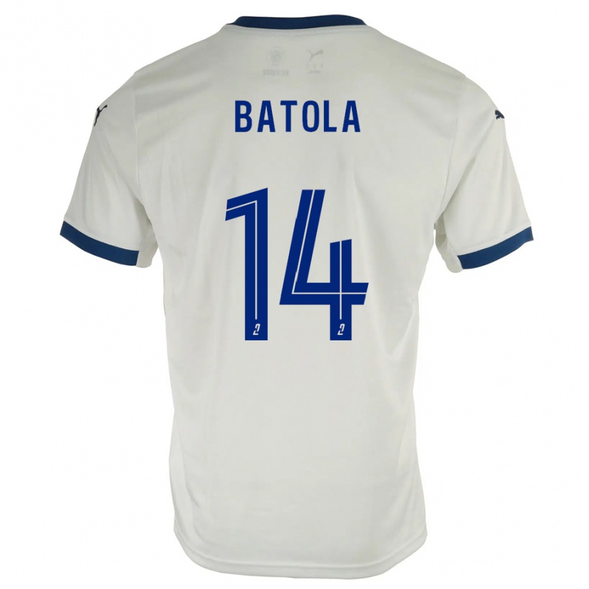 נשים כדורגל Christ Batola #14 לבן כחול הרחק ג'רזי 2025/26