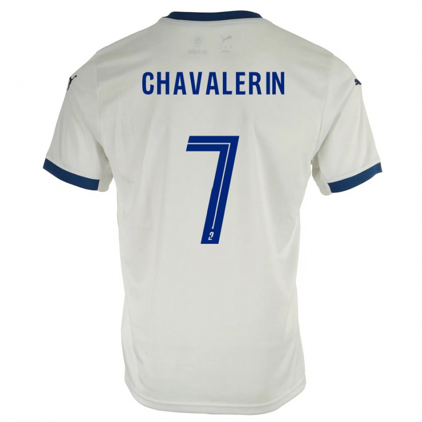 נשים כדורגל Xavier Chavalerin #7 לבן כחול הרחק ג'רזי 2025/26