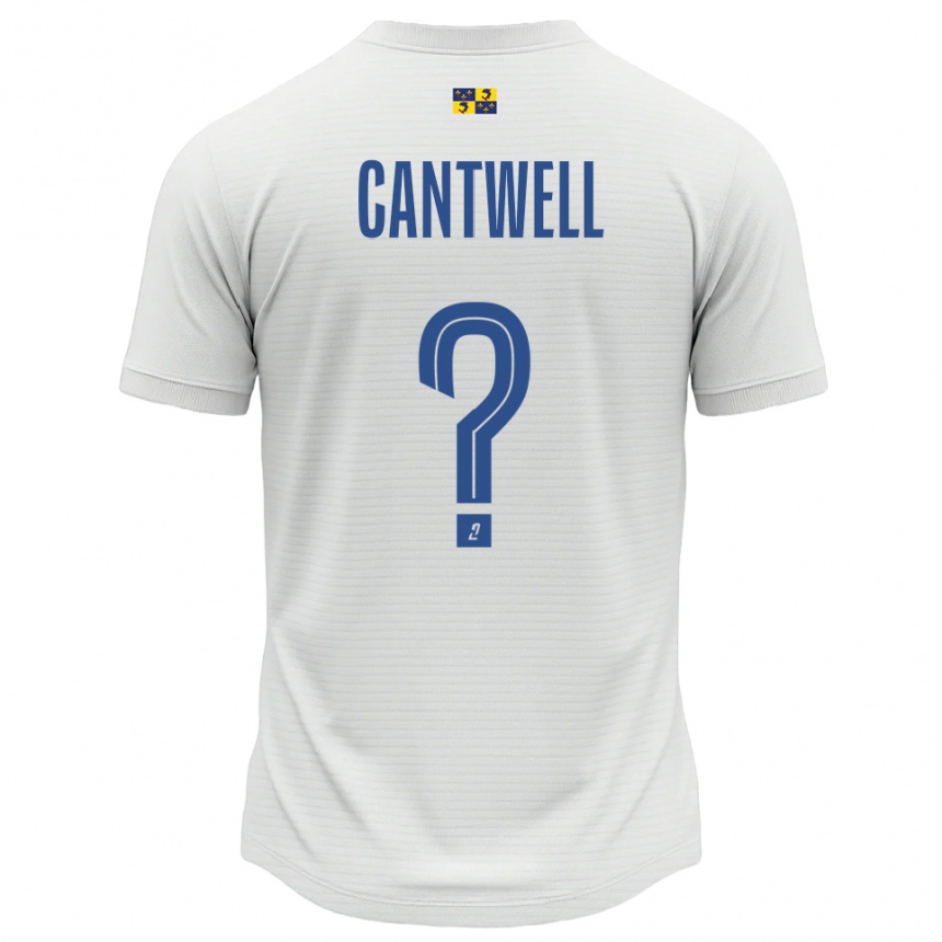 נשים כדורגל Anna Cantwell #0 לבן כחול הרחק ג'רזי 2025/26