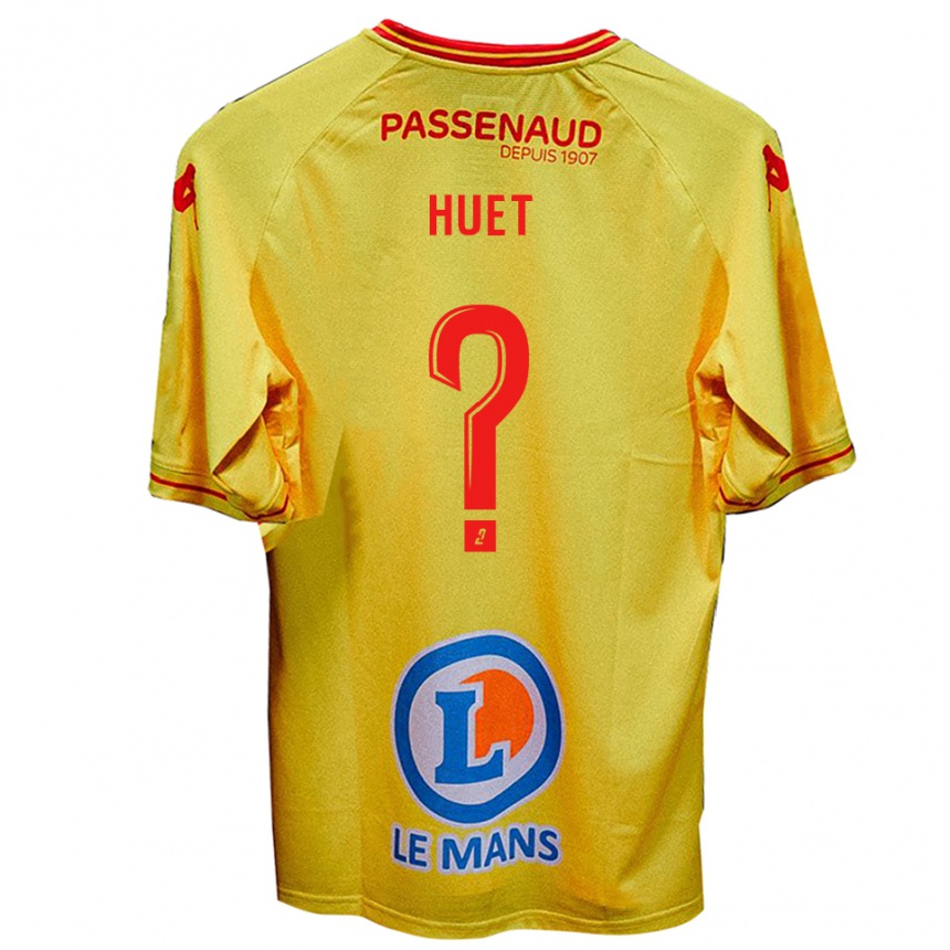 נשים כדורגל Gatien Huet #0 צהוב הרחק ג'רזי 2025/26