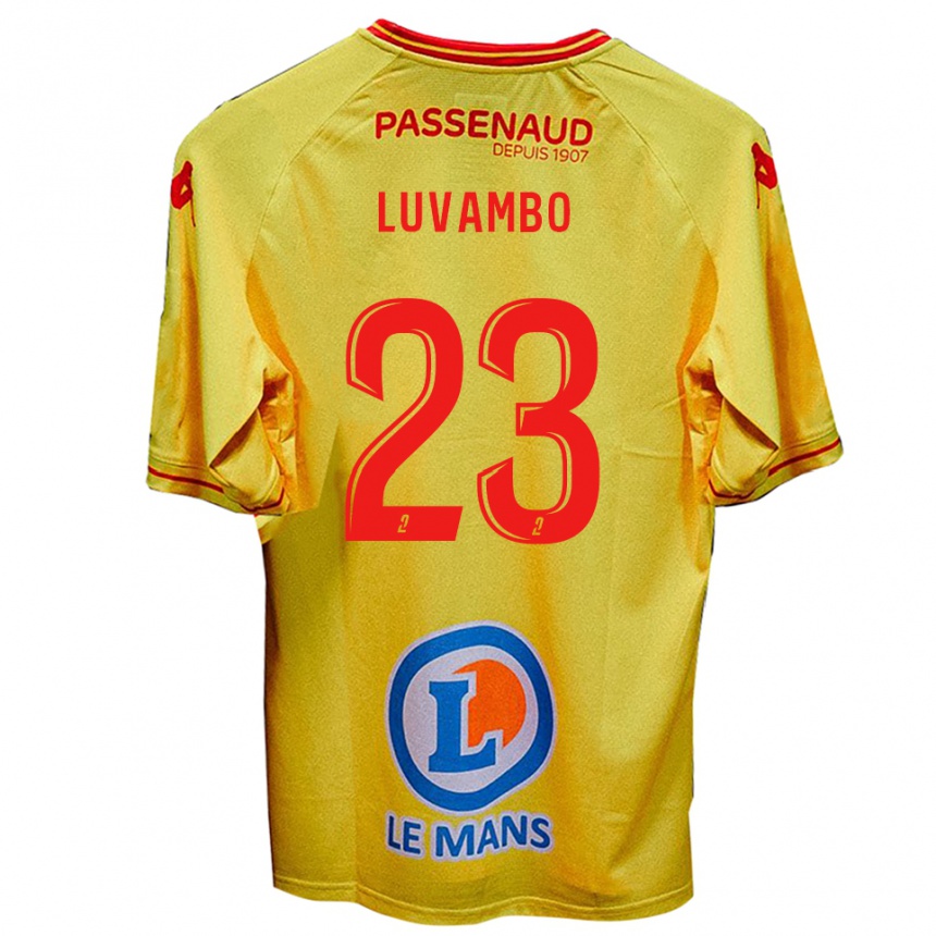 נשים כדורגל Taylor Luvambo #23 צהוב הרחק ג'רזי 2025/26