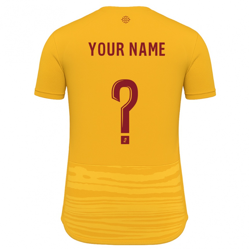 נשים כדורגל השם שלך #0 כתום בורדו הרחק ג'רזי 2025/26