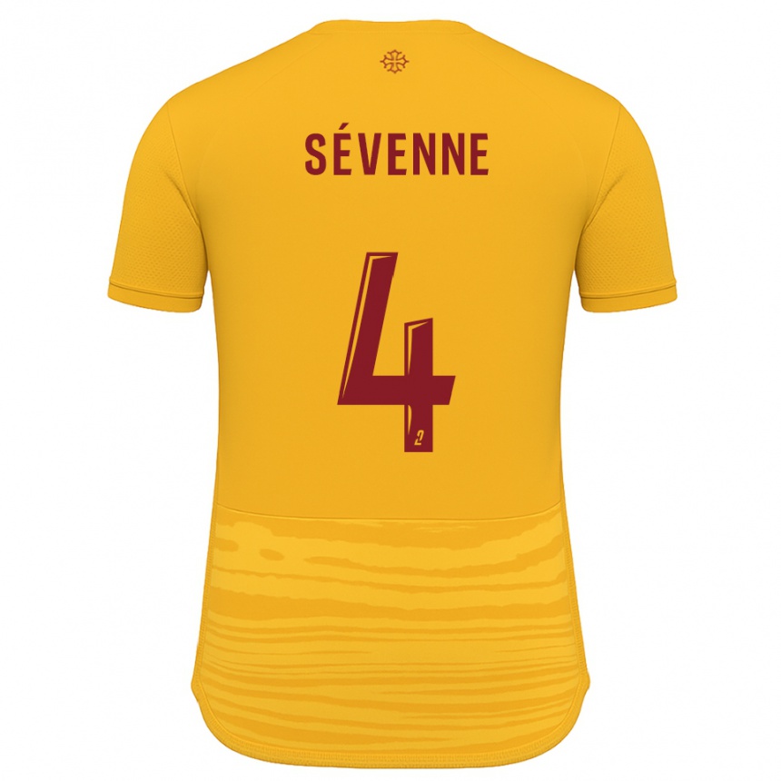 נשים כדורגל Éloïse Sévenne #4 כתום בורדו הרחק ג'רזי 2025/26