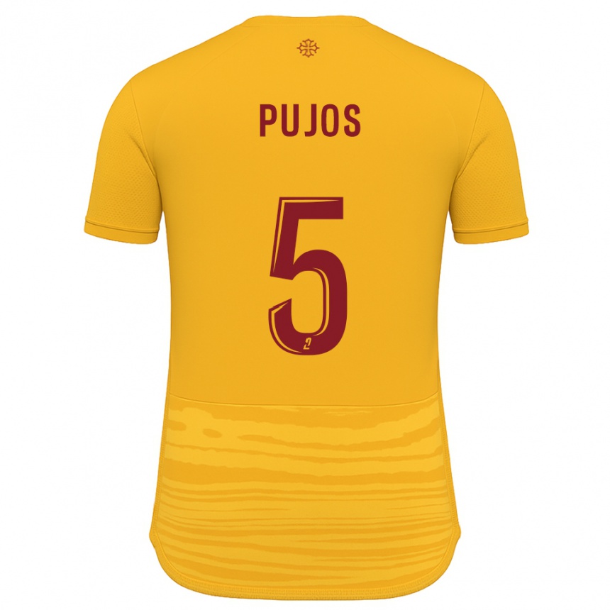 נשים כדורגל Julien Pujos #5 כתום בורדו הרחק ג'רזי 2025/26