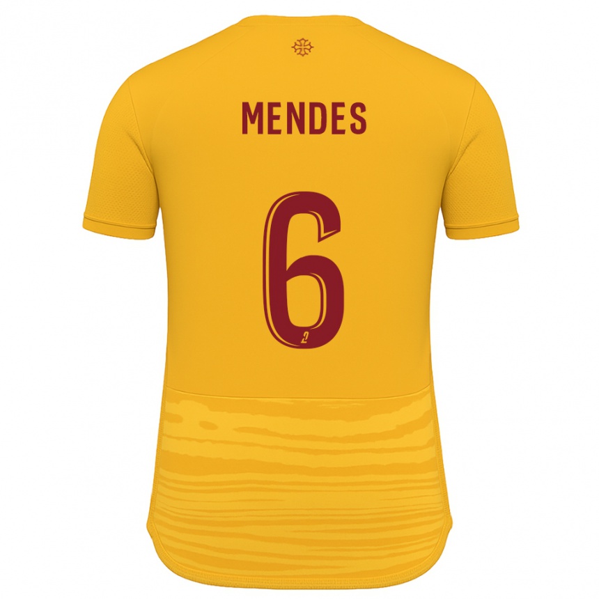 נשים כדורגל Jordan Mendes #6 כתום בורדו הרחק ג'רזי 2025/26