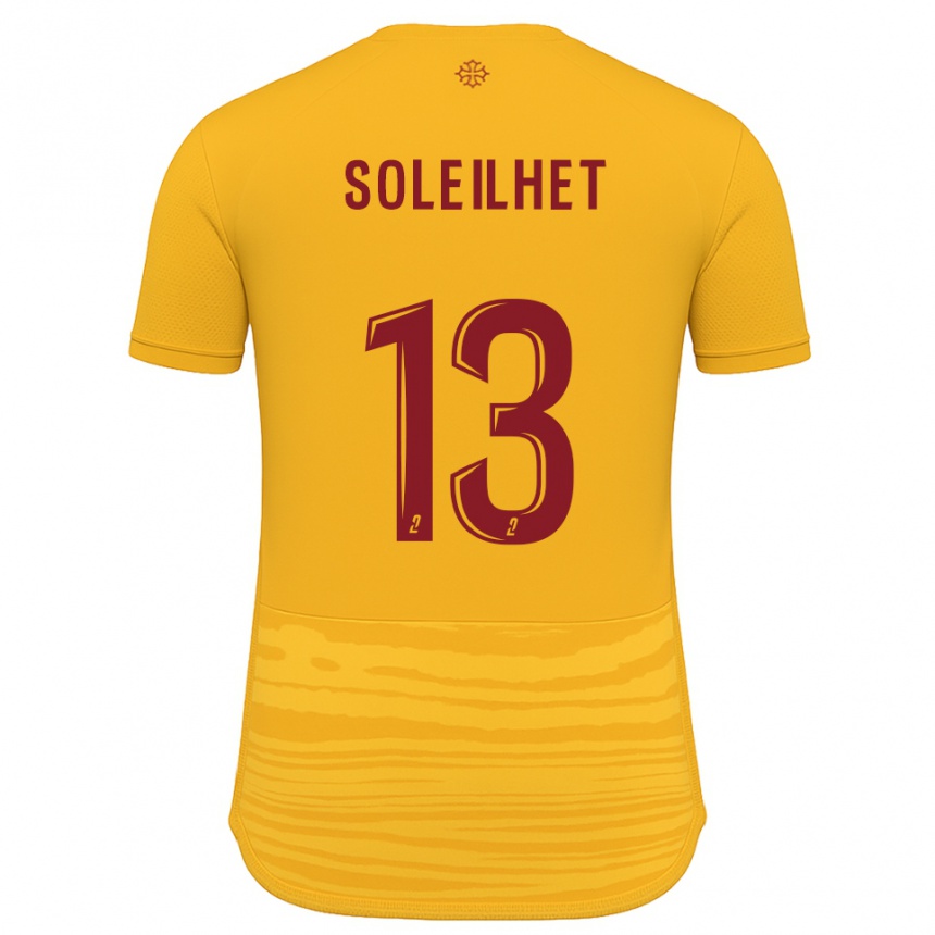 נשים כדורגל Alicia Soleilhet #13 כתום בורדו הרחק ג'רזי 2025/26