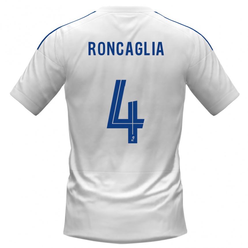 נשים כדורגל אנתוני רונקגליה #4 לבן כחול הרחק ג'רזי 2025/26