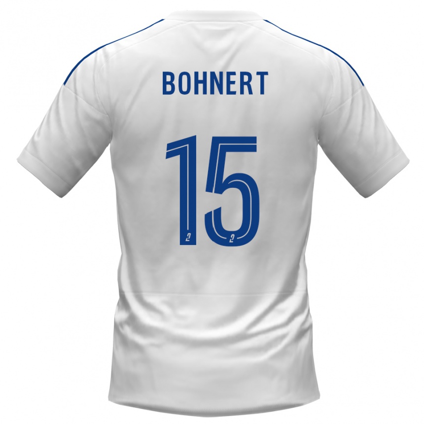 נשים כדורגל פלוריאן בונרט #15 לבן כחול הרחק ג'רזי 2025/26