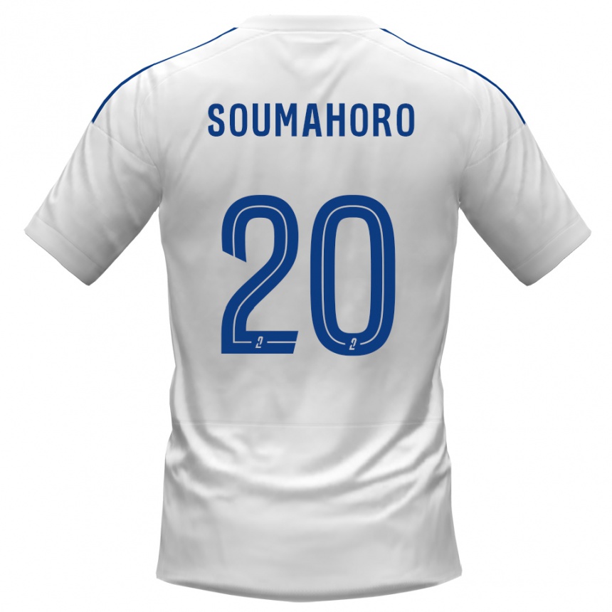 נשים כדורגל Mamadou Soumahoro #20 לבן כחול הרחק ג'רזי 2025/26