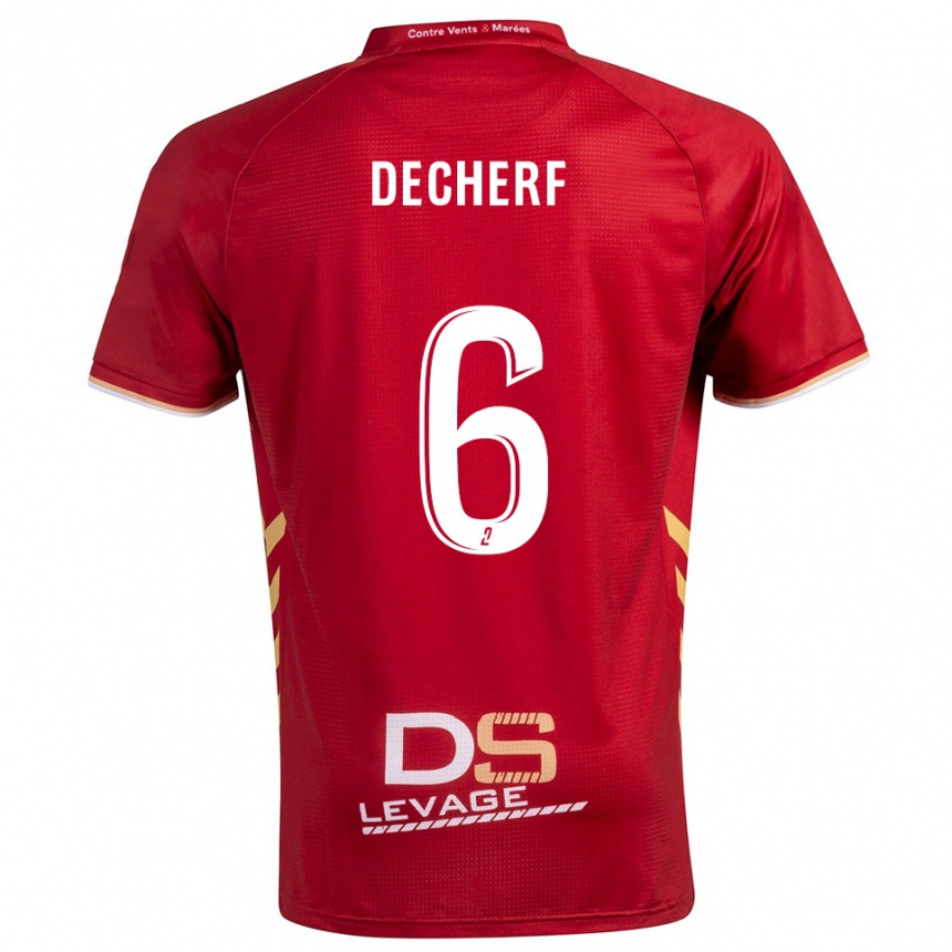 נשים כדורגל Marco Decherf #6 בורדו זהב הרחק ג'רזי 2025/26