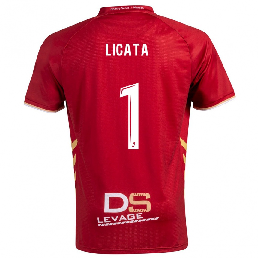 נשים כדורגל Rafael Licata #1 בורדו זהב הרחק ג'רזי 2025/26