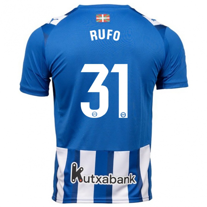 ילדים כדורגל Dennis Rufo #31 כחול לבן ג'רזי ביתית 2025/26
