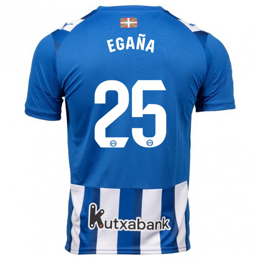 ילדים כדורגל Eider Egaña #25 כחול לבן ג'רזי ביתית 2025/26