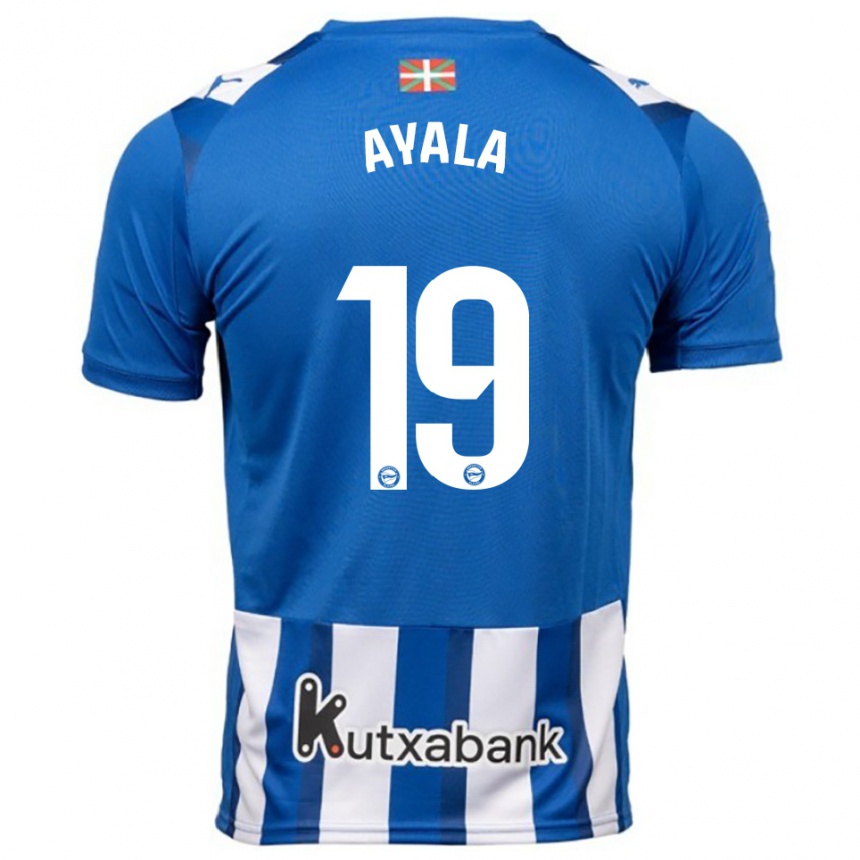 ילדים כדורגל Axel Ayala #19 כחול לבן ג'רזי ביתית 2025/26