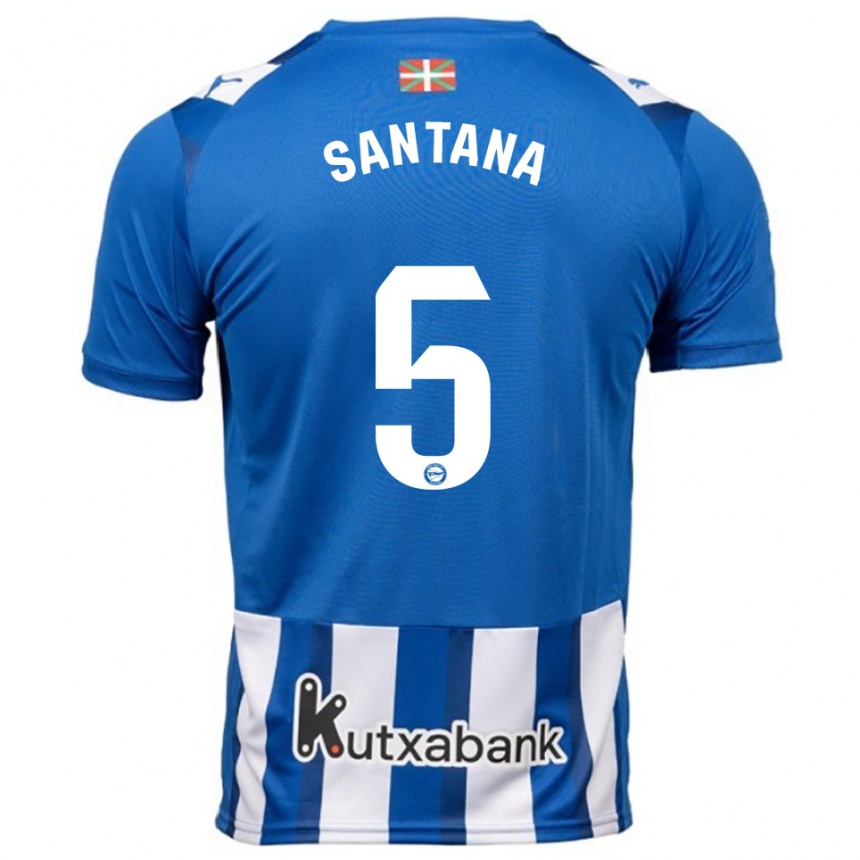 ילדים כדורגל ונסה סנטנה #5 כחול לבן ג'רזי ביתית 2025/26