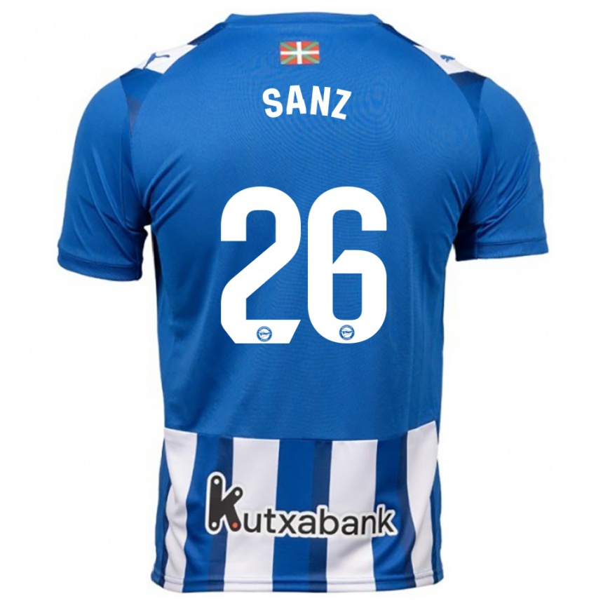 ילדים כדורגל Paco Sanz #26 כחול לבן ג'רזי ביתית 2025/26