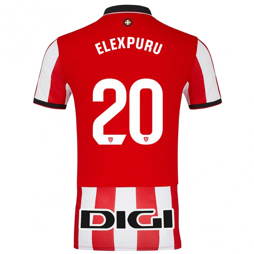 ילדים כדורגל אן אלקספורו #20 אדום לבן ג'רזי ביתית 2025/26