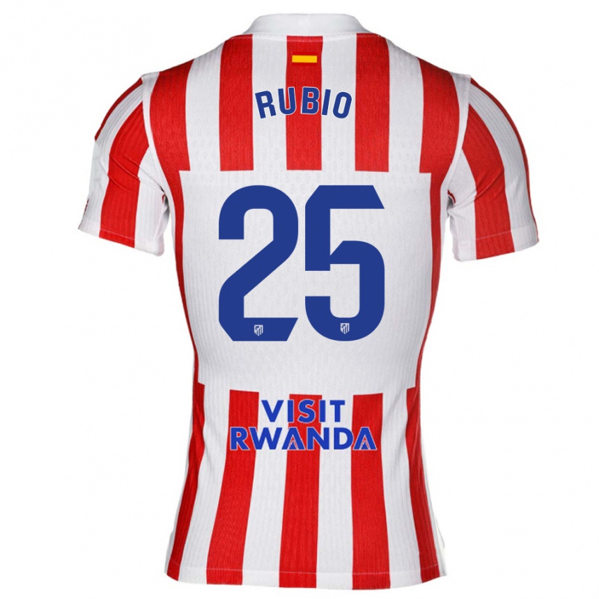 ילדים כדורגל Daniel Rubio #25 אדום לבן ג'רזי ביתית 2025/26