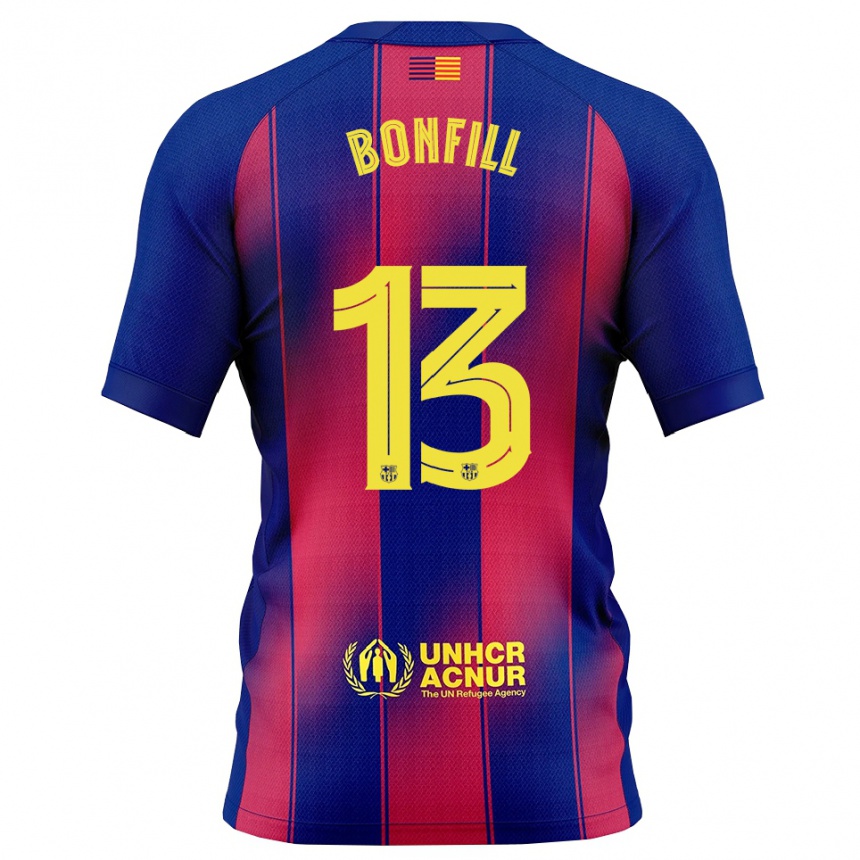 ילדים כדורגל Max Bonfill #13 כחול אדום ג'רזי ביתית 2025/26