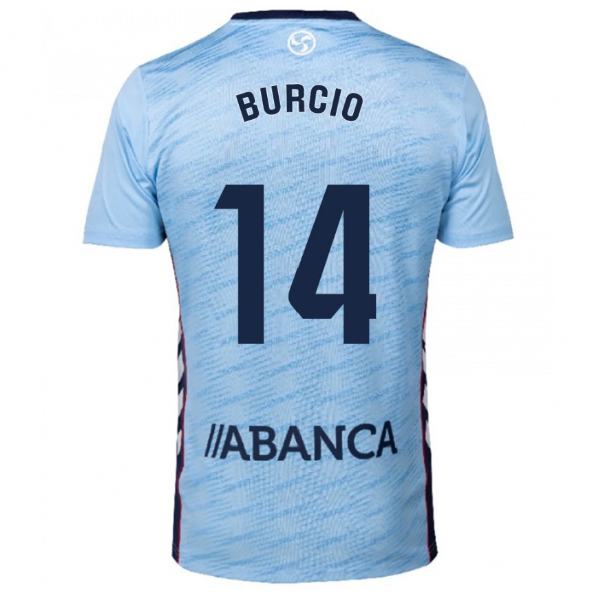 ילדים כדורגל Hugo Burcio #14 תכלת אדום ג'רזי ביתית 2025/26
