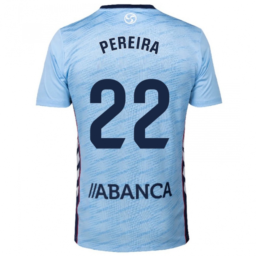 ילדים כדורגל Noe Pereira #22 תכלת אדום ג'רזי ביתית 2025/26