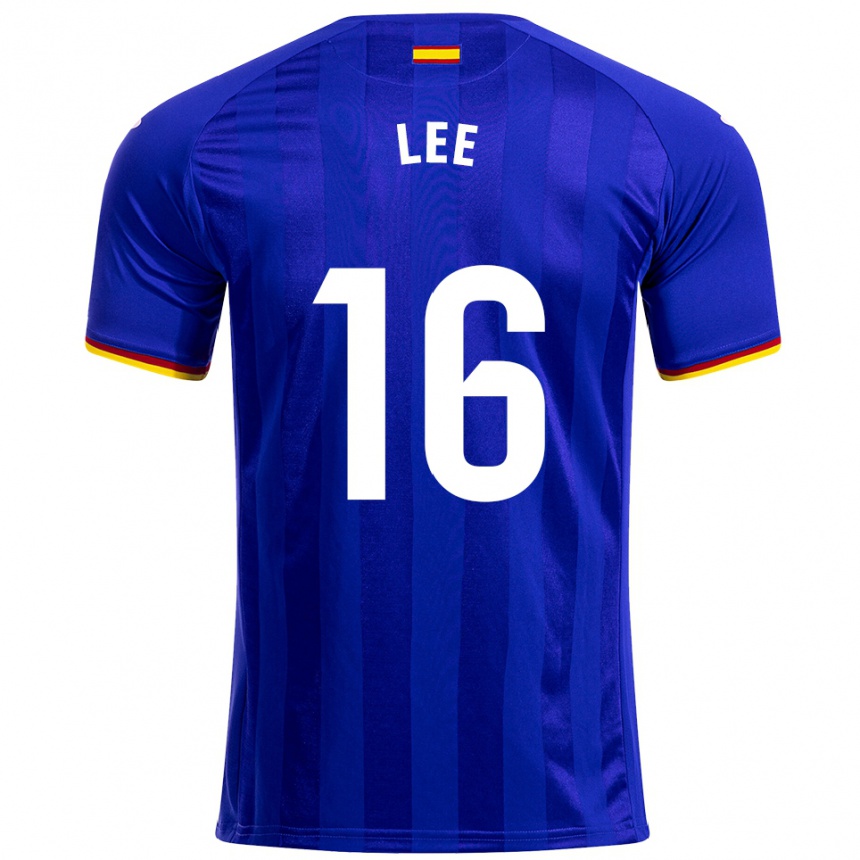 ילדים כדורגל Sang-Min Lee #16 כחול אדום צהוב ג'רזי ביתית 2025/26