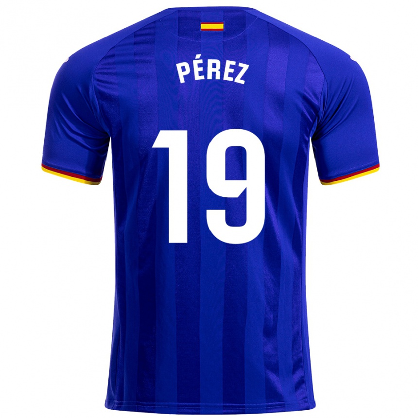 ילדים כדורגל ז'וזלו פרז #19 כחול אדום צהוב ג'רזי ביתית 2025/26