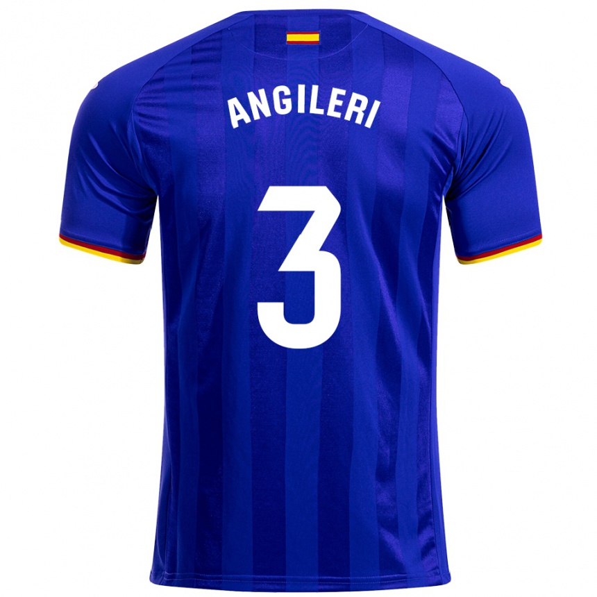 ילדים כדורגל פבריזיו אנג׳ילרי #3 כחול אדום צהוב ג'רזי ביתית 2025/26