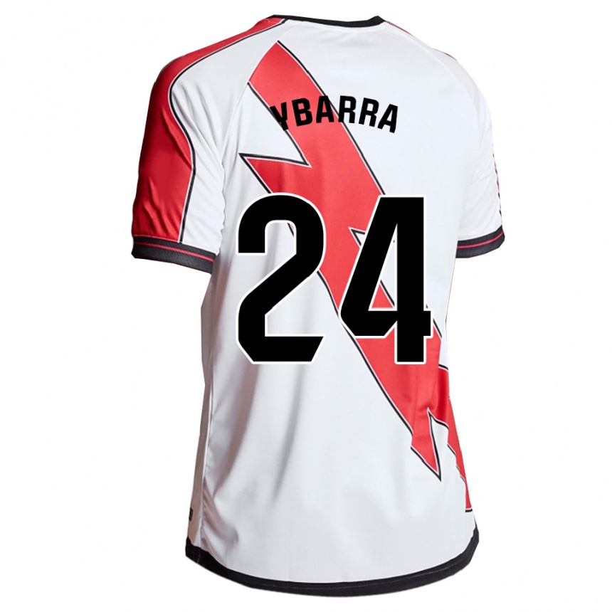 ילדים כדורגל חואן יבארה #24 לבן אדום ג'רזי ביתית 2025/26